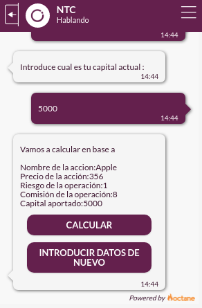 novatos chatbot calculadora financiera